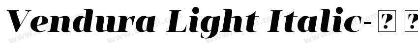 Vendura Light Italic字体转换